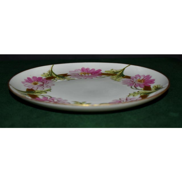 Antique Late 19th Century Hand Painted Round Porcelain Plate. Limoges - MZ Austria. France. The Measurements: 8.75"Diam. x...