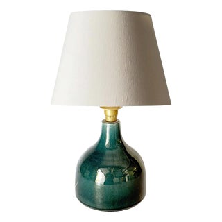 Blue Ceramic Table Lamp, France, 1970s For Sale