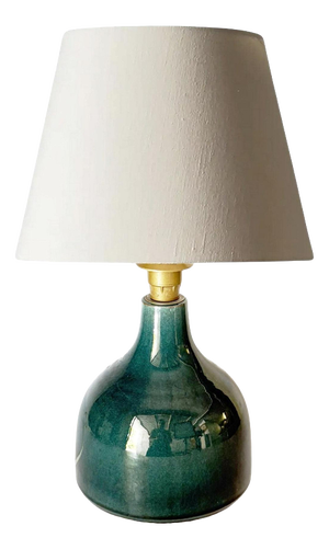 Blue Ceramic Table Lamp, France, 1970s
