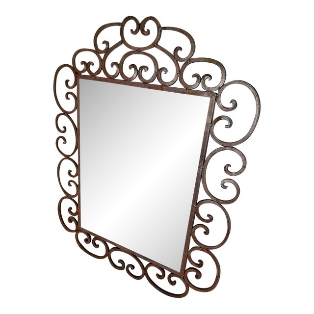Wrought Iron Mirror For Sale