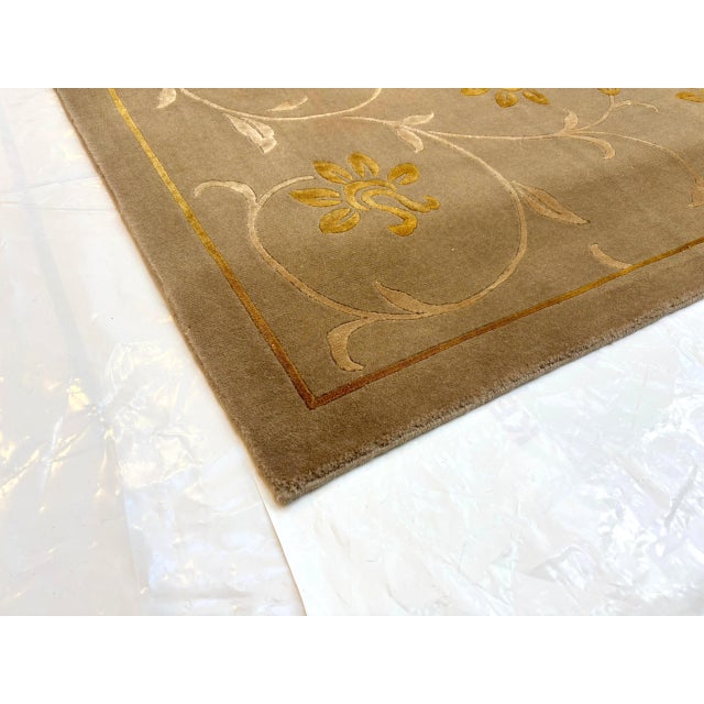 Silk and Wool Art Deco Chinese , 7'6" X 9'6" For Sale - Image 4 of 4