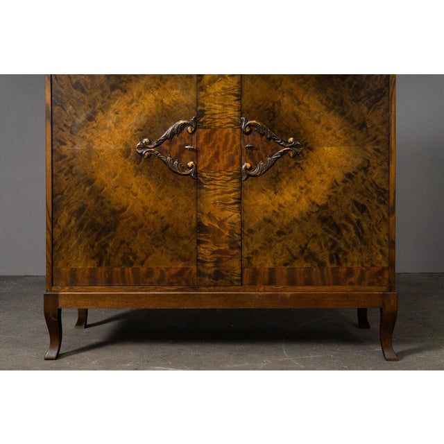 Art Nouveau Highboard in Birch For Sale - Image 10 of 18