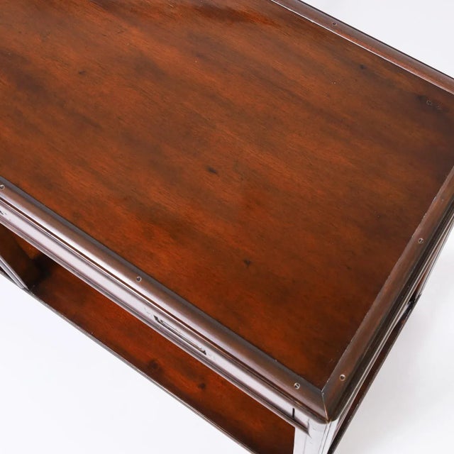 Campaign Style Console Table For Sale In West Palm - Image 6 of 10