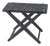 Cipriani 24 in. W Rectangular Leather & Wood Luggage Rack, Gray For Sale