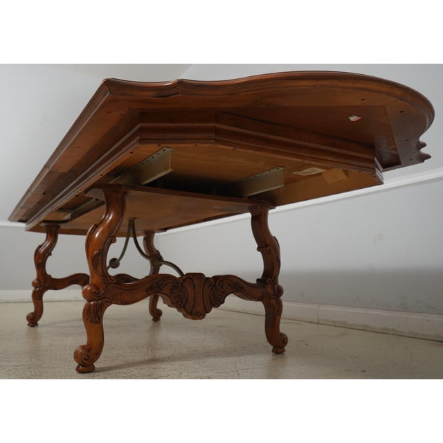 Continental Style Distressed Finish Dining Room Table For Sale - Image 10 of 12