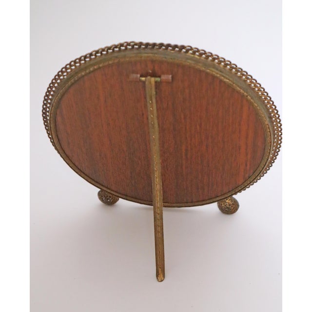 French Gold Decorated Table Mirror, 1960s For Sale - Image 6 of 14