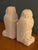 Pair of Art Deco owl form bookends. Cast sandstone with impressed seal mark on the reverse reading Library of Congress....