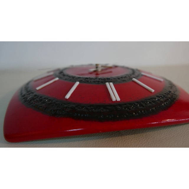 Mid-Century Modern German Ceramic Clock from Junghans, 1970s For Sale - Image 3 of 10