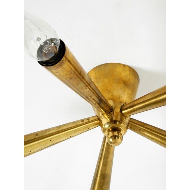 Mid-Century Modern Sputnik Brass Ceiling Lamp with Five Arms, 1950s For Sale - Image 11 of 18