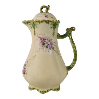 1900s Jean Pouyat Limoges Chocolate Pot For Sale