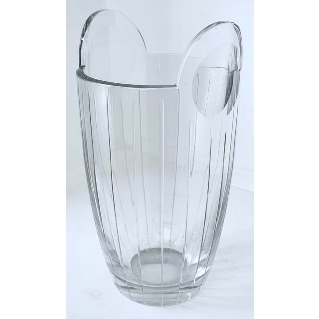 Mid-Century Modern Mid-20th Century Minimalistic Cut Crystal Champagne, Wine Cooler or Ice Bucket by Design Guild For Sale - Image 3 of 12