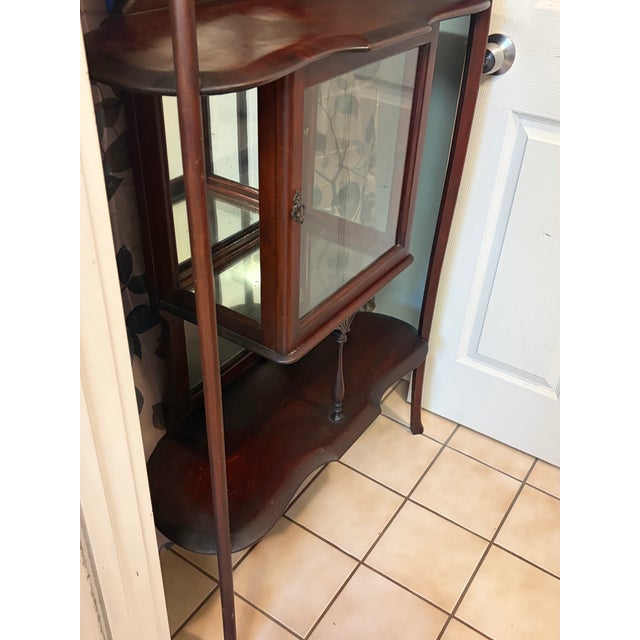 Wood Early 20th Century Art Nouveau Style Mahogany Etagere For Sale - Image 7 of 7