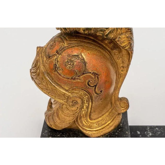 1930s Borghese Helmet Bookends Neoclassic 1930s Italy For Sale - Image 5 of 11