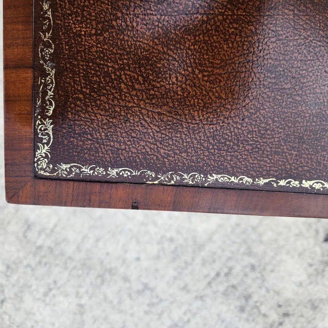 Pierre Deux Game Table Flip Top Leather For Sale - Image 12 of 12