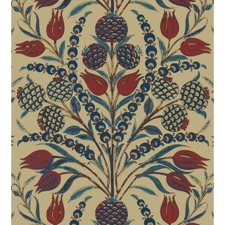 Corneila Wallpaper - Cornflower Blue - Sample | Chairish