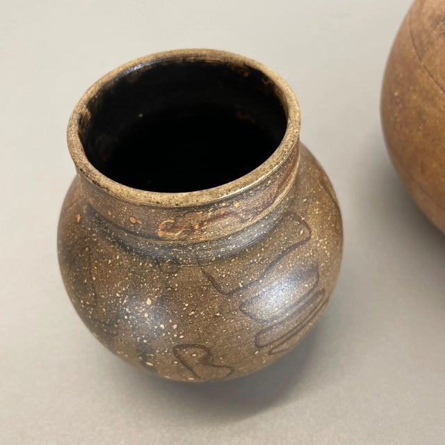 Ceramic Studio Pottery Vase by Gerhard Liebenthron, Germany, 1980s, Set of 2 For Sale - Image 12 of 18
