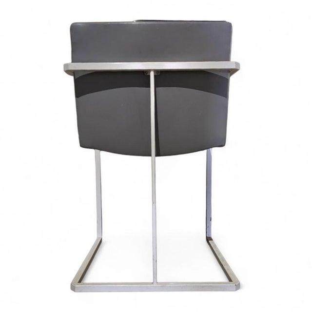 Grey Fabric and White Steel Chairs by Pierre Mazairac & Karel Boonzaaijer for Hennie de Jong, 1970s, Set of 4 For Sale - Image 3 of 17