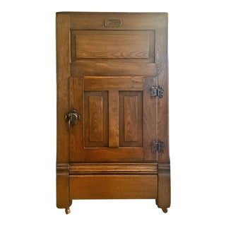 Vintage Rustic Look Cupboard in Oak With Zinc Lining For Sale