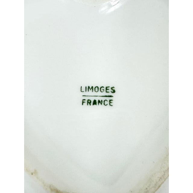 Ceramic Vintage Limoges Heart Shaped Floral Box For Sale - Image 7 of 7