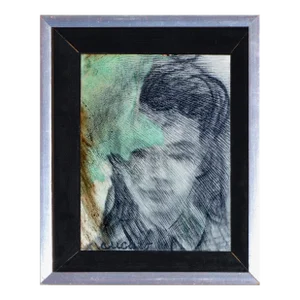 Mid-Century Portrait of a Young Girl by Pascal Cucaro, 1915-2003