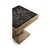 Wood Rustic Oak Pedestal Side Table with Stone Top For Sale - Image 7 of 9