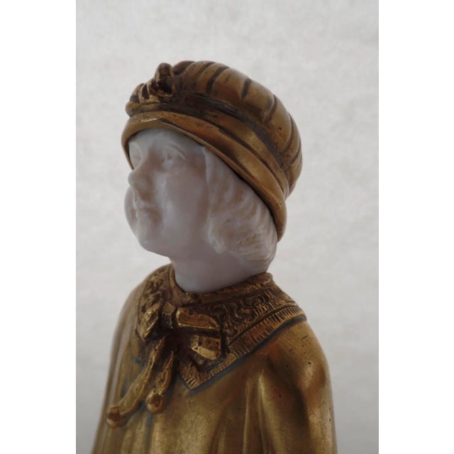 Art Deco 1920s Demetre Chiparus Young Girl in Hat Figurine For Sale - Image 3 of 9