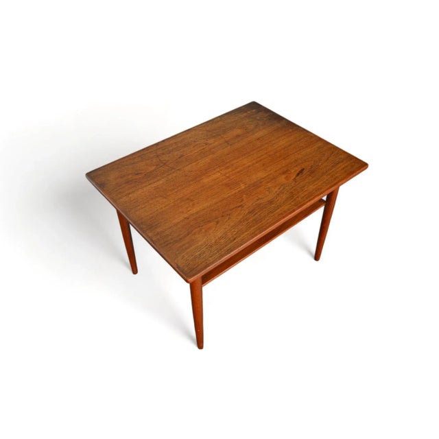 Mid 20th Century Danish Modern Teak Side Table With Lower Rack For Sale - Image 5 of 6