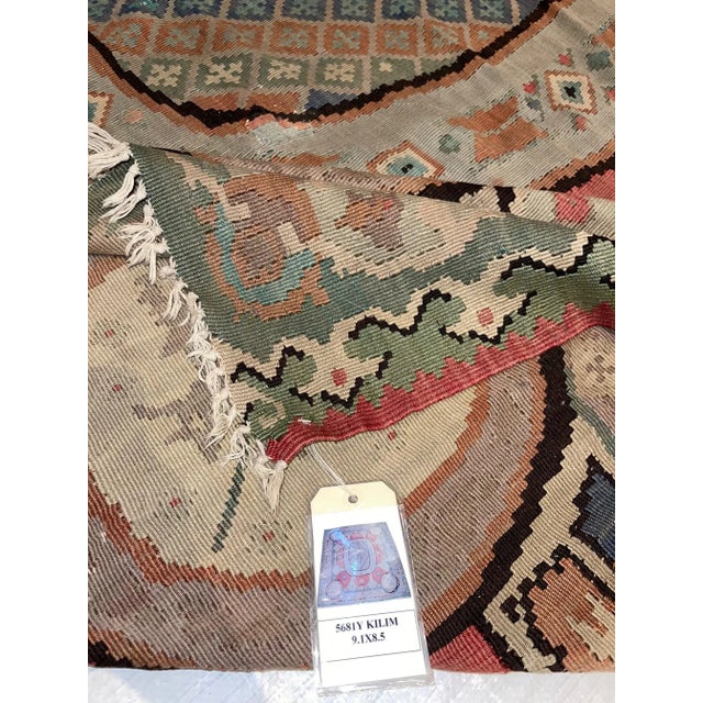 1910s Antique Kilim Rug For Sale - Image 4 of 9