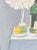 Original Still Life Painting - A Flower, Lemons, and Wine For Sale In New York - Image 6 of 7