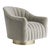 Style reigns supreme in this sensuous swivel chair plucked straight from the seventies. The inviting barrel back, plush...