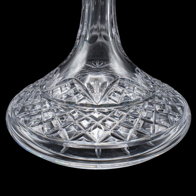Vintage Ships Decanter & Glass Duo, English, Crystal Glass, Brandy, Rum, Whiskey - 3 pcs For Sale - Image 11 of 12