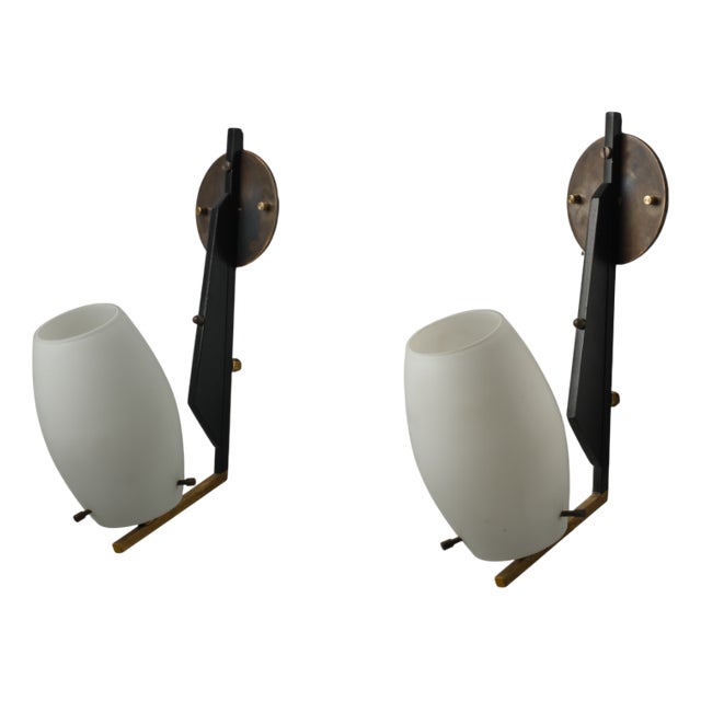 Mid-Century Italian Wall Lamps, 1950s, Set of 2 For Sale