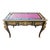 Boulle Style Writing Desk/ Table Bureau Plat French Style Marquetry Inlay With Burgundy Faux Leather on the Top For Sale