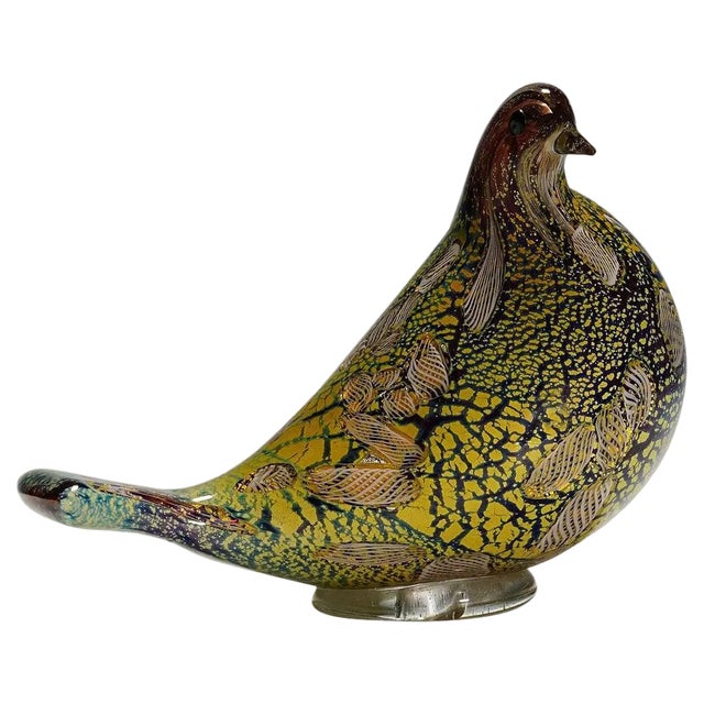 Art Glass Dove attributed to Aldo Nason, Murano, 1968 For Sale