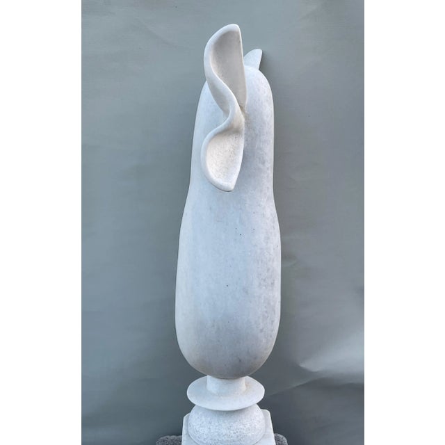 Nike Hand Carved Marble Sculpture by Tom von Kaenel For Sale - Image 4 of 6