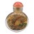 Vintage Eglomise Reverse Hand Painted Glass Snuff Bottle Along the River During the Qingming Festival Qingming Shanghe Tu For Sale