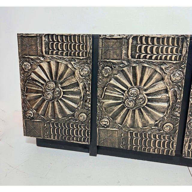 A brutalist buffet cabinet by Adrian Pearsall from his Sculptura line for Craft Associates, inspired by the designs of the...