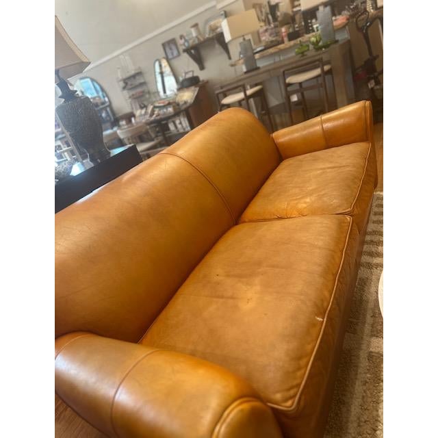 Ralph Lauren Style Leather Sofa For Sale In Philadelphia - Image 6 of 15