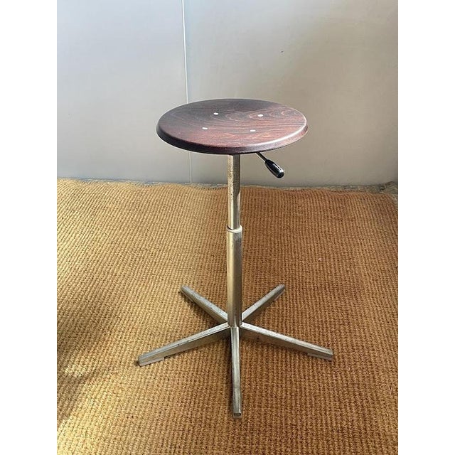 Vintage Adjustable Atelier Stools from Embru, Switzerland, 1960s, Set of 2 For Sale - Image 9 of 14