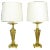 Custom Art Deco Inspired Brass Table Lamps - a Pair For Sale