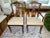 Drexel Heritage Dining Chairs Set. Four chairs are side chairs and two are arm chairs. The upholstery is a white damask...