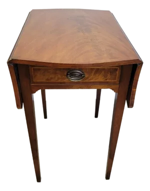 English Hepplewhite-Style Pembroke Table With Satinwood Inlay, C. 1930s