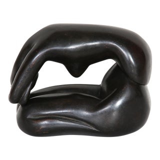 Curled Nude Bronze Sculpture by Lisa Fonssagrives-Penn For Sale