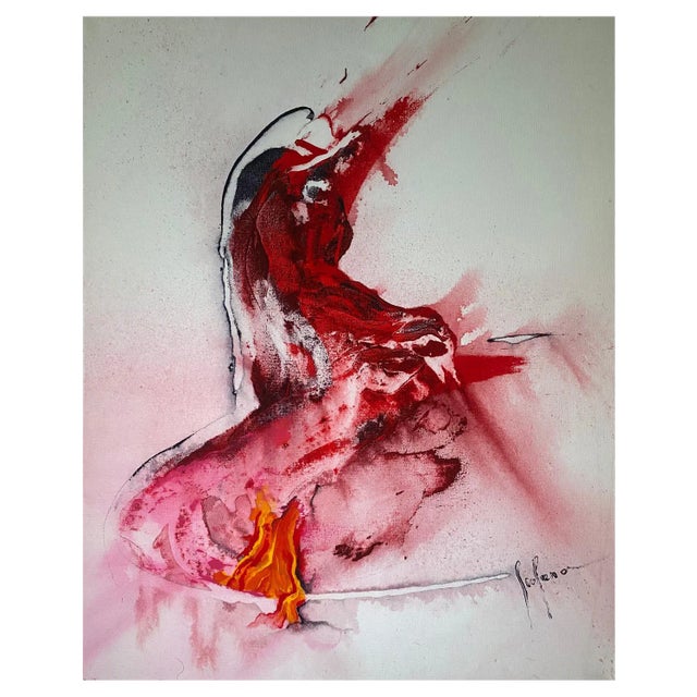 Stefano, Flamenco, Oil on Canvas, 2023 For Sale