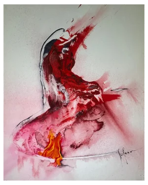 Stefano, Flamenco, Oil on Canvas, 2023