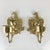 Pair Vintage American Eagle Shield Brass Taper Candle Holder Sconce Americana For Sale - Image 9 of 11