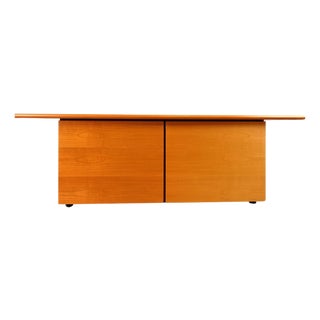 Italian Wooden Sideboard with Sliding Doors, 1990s For Sale