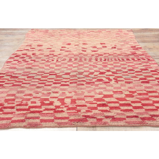 Pink Vintage Berber Boujad Moroccan Rug, 04'06 X 08'08 For Sale - Image 8 of 10