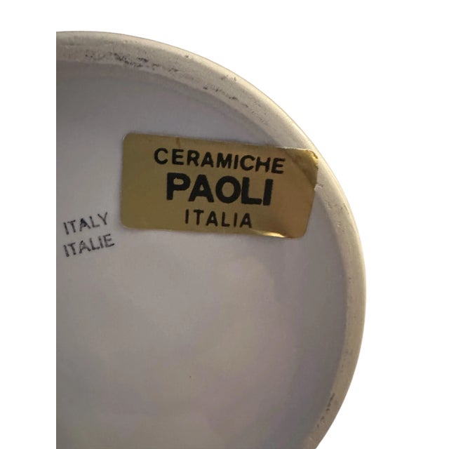 1970s Vintage Italian Ceramiche Paoli White Enameled Italian Vase For Sale In Birmingham - Image 6 of 8