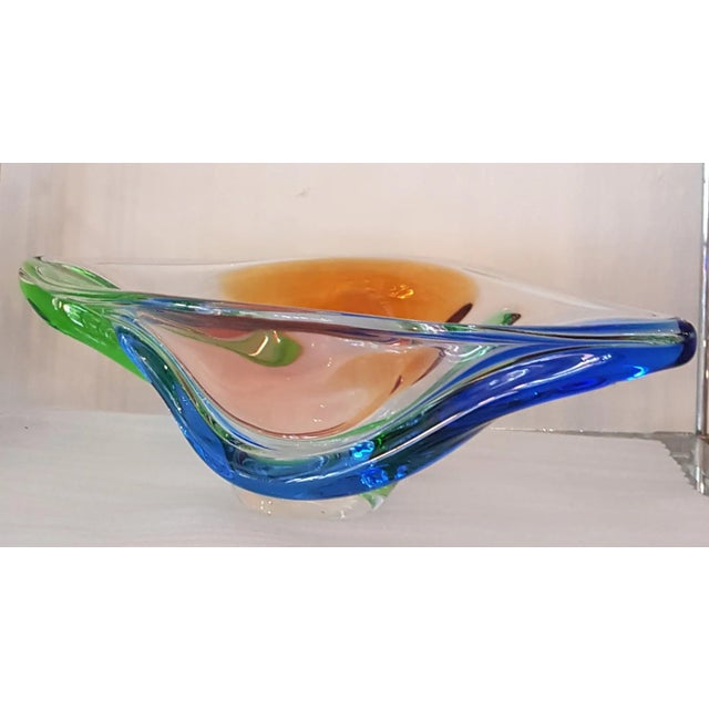 Large Rhapsody Glass Bowl by Frantisek Zemek for Mstisov, 1950s, in Very Good conditions. Designed 1950 to 1959 I have...